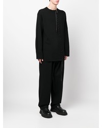 schwarzes Langarmhemd von Yohji Yamamoto