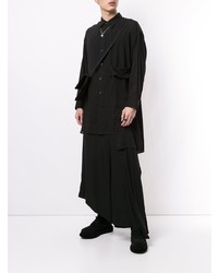 schwarzes Langarmhemd von Yohji Yamamoto