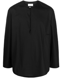 schwarzes Langarmhemd von Lemaire