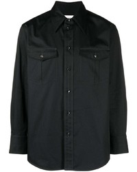 schwarzes Langarmhemd von Lemaire