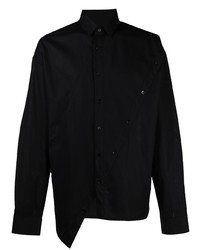 schwarzes Langarmhemd von Les Hommes