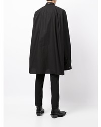 schwarzes Langarmhemd von Raf Simons