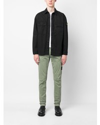 schwarzes Langarmhemd von Stone Island