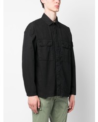 schwarzes Langarmhemd von Stone Island