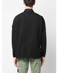 schwarzes Langarmhemd von Stone Island