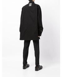 schwarzes Langarmhemd von Raf Simons