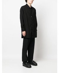 schwarzes Langarmhemd von Yohji Yamamoto