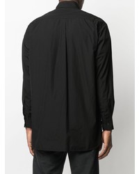 schwarzes Langarmhemd von Yohji Yamamoto