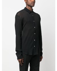 schwarzes Langarmhemd von Ludovic De Saint Sernin