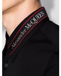 schwarzes Langarmhemd von Alexander McQueen