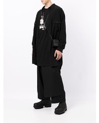 schwarzes Langarmhemd von Yohji Yamamoto