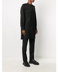 schwarzes Langarmhemd von Jil Sander