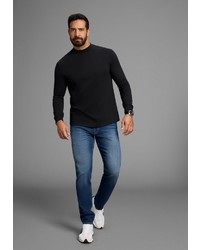 schwarzes Langarmhemd von mans world