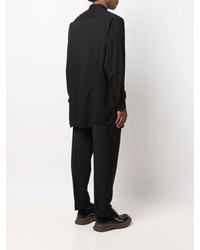 schwarzes Langarmhemd von Yohji Yamamoto