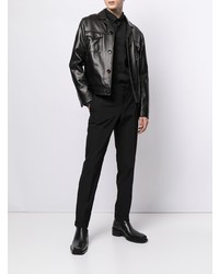 schwarzes Langarmhemd von Balmain