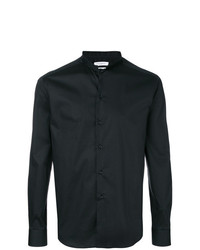 schwarzes Langarmhemd von Paolo Pecora