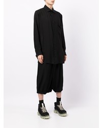 schwarzes Langarmhemd von Yohji Yamamoto