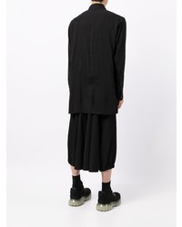 schwarzes Langarmhemd von Yohji Yamamoto