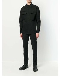 schwarzes Langarmhemd von Rick Owens