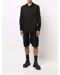 schwarzes Langarmhemd von Rick Owens