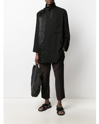 schwarzes Langarmhemd von Yohji Yamamoto