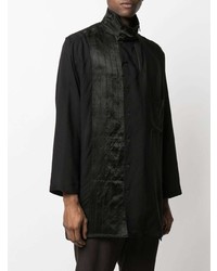 schwarzes Langarmhemd von Yohji Yamamoto