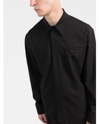 schwarzes Langarmhemd von Bottega Veneta