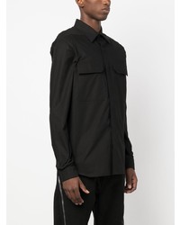 schwarzes Langarmhemd von Rick Owens