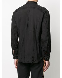 schwarzes Langarmhemd von Black Comme Des Garçons