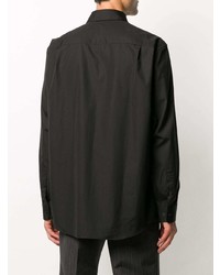 schwarzes Langarmhemd von Issey Miyake Men