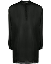 schwarzes Langarmhemd von Saint Laurent