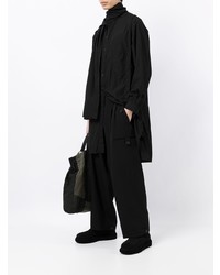 schwarzes Langarmhemd von Yohji Yamamoto