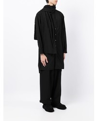 schwarzes Langarmhemd von Yohji Yamamoto