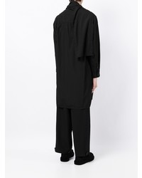 schwarzes Langarmhemd von Yohji Yamamoto