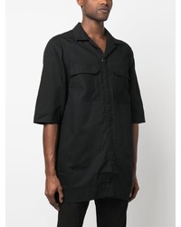 schwarzes Langarmhemd von Rick Owens DRKSHDW