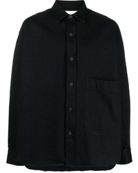 schwarzes Langarmhemd von Studio Nicholson