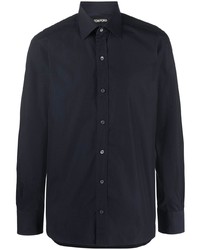 schwarzes Langarmhemd von Tom Ford