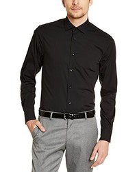 schwarzes Langarmhemd von Tommy Hilfiger Tailored