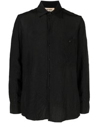 schwarzes Langarmhemd von Uma Wang