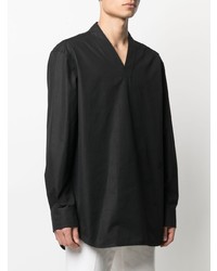 schwarzes Langarmhemd von Jil Sander