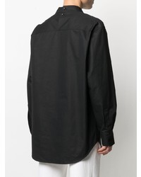 schwarzes Langarmhemd von Jil Sander