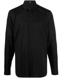 schwarzes Langarmhemd von Versace