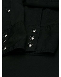 schwarzes Langarmhemd von Saint Laurent