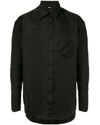 schwarzes Langarmhemd von Yang Li