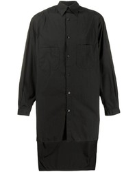 schwarzes Langarmhemd von Yohji Yamamoto