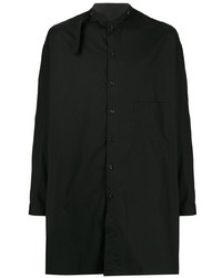 schwarzes Langarmhemd von Yohji Yamamoto