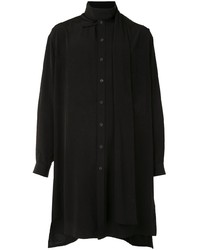 schwarzes Langarmhemd von Yohji Yamamoto