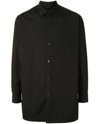 schwarzes Langarmhemd von Yohji Yamamoto