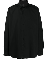 schwarzes Langarmhemd von Yohji Yamamoto