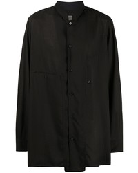 schwarzes Langarmhemd von Yohji Yamamoto